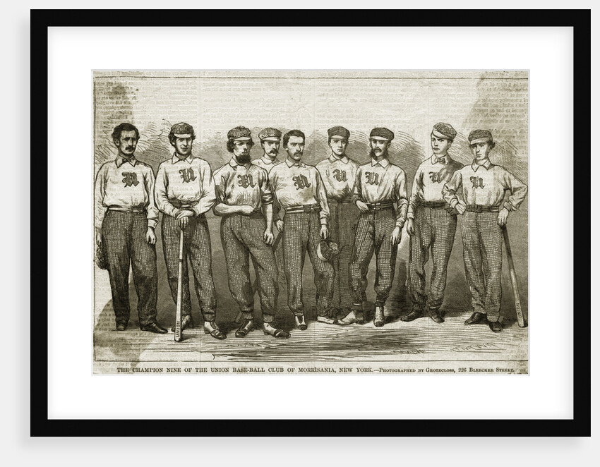Illustration of Champion Baseball Team by Anonymous