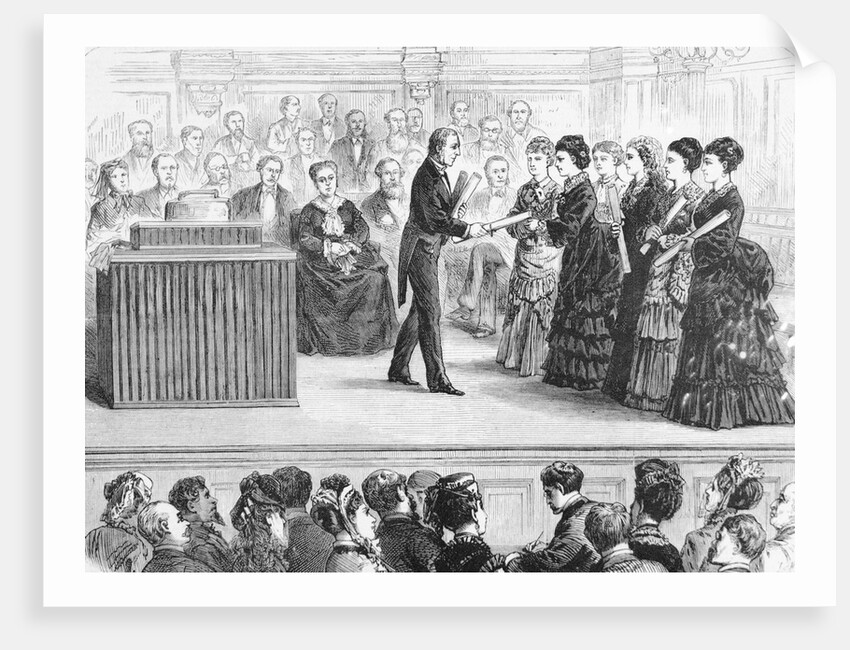 Women Receiving Diplomas by Anonymous