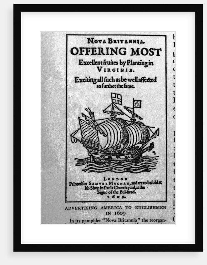 Advertisement Seeking Colonists for Virginia by Anonymous