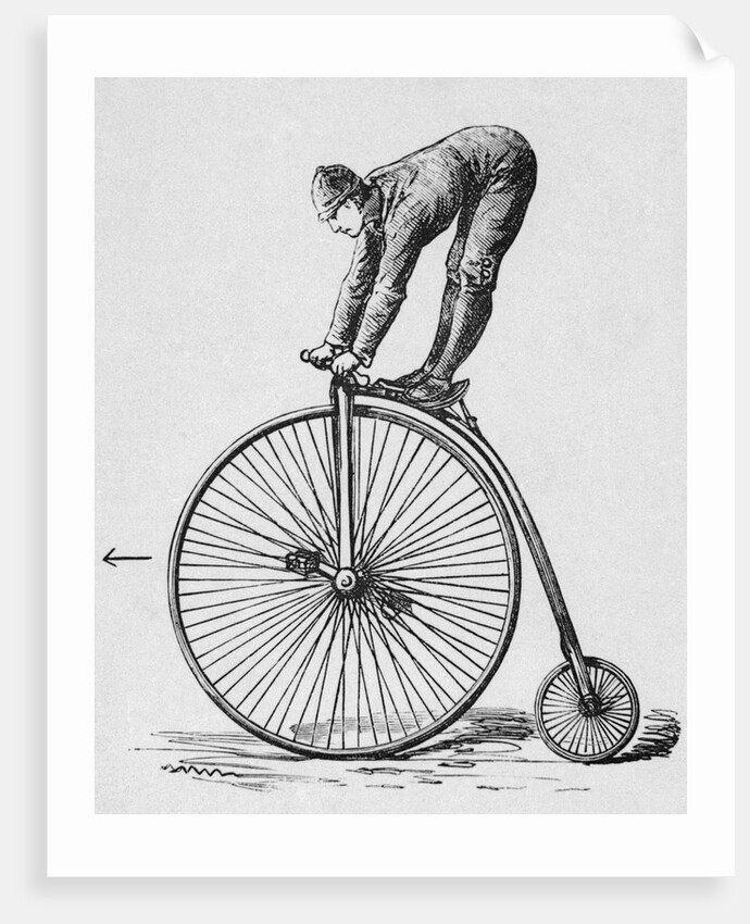 Acrobat Riding Bicycle by Anonymous
