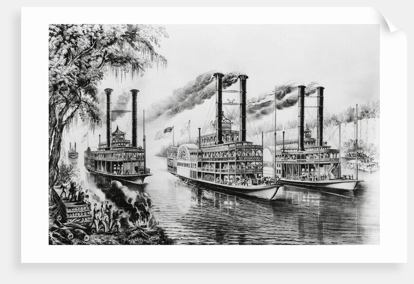 Steamboat Race by Anonymous