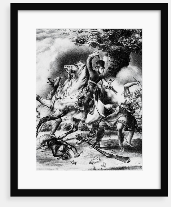 Print Depicting the Death of Tecumseh by Anonymous