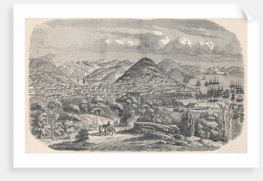 Early Drawing Depicting California Settlements by Anonymous