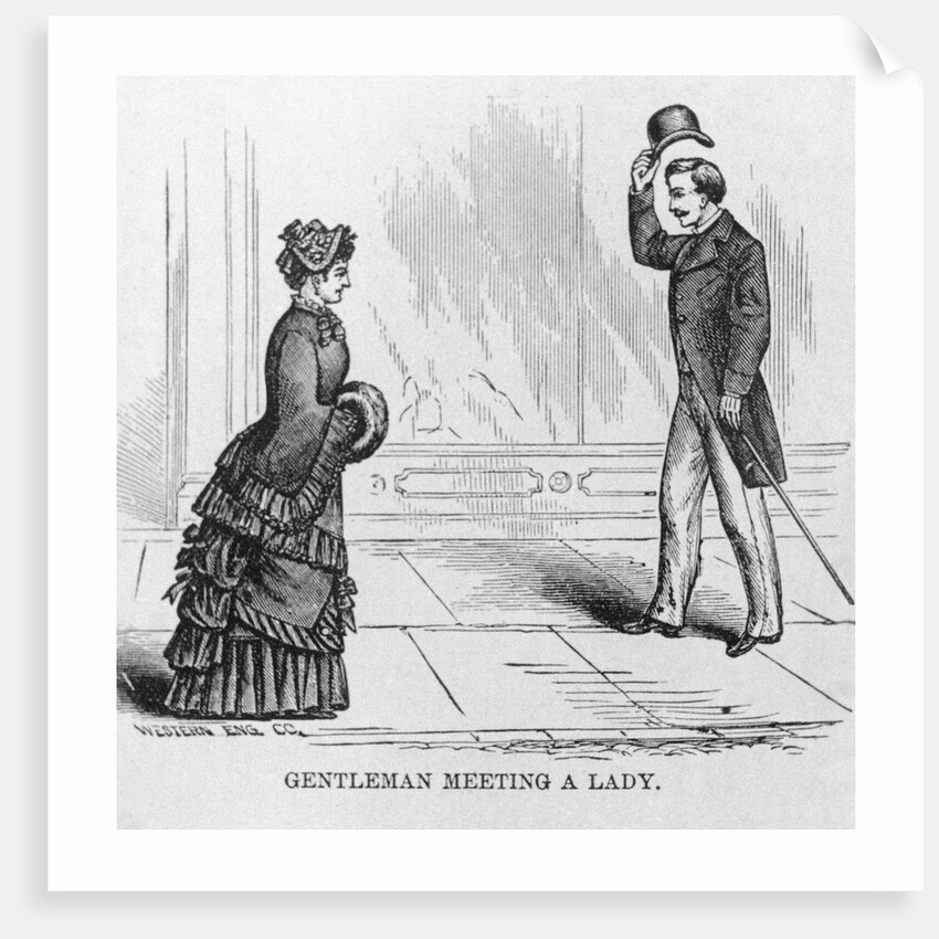 Gentleman Meeting a Lady by Anonymous
