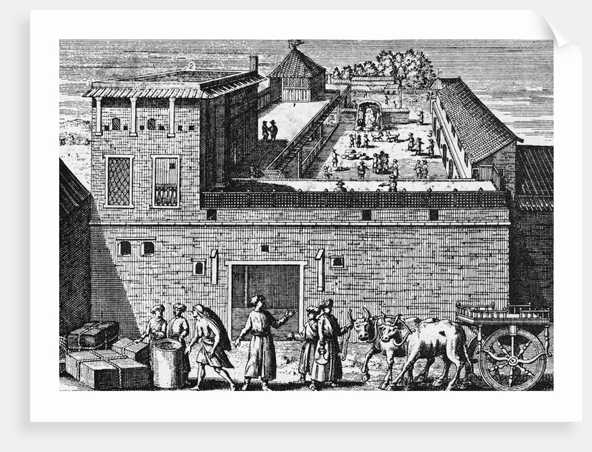 Workers at an Early British Factory of India by Anonymous