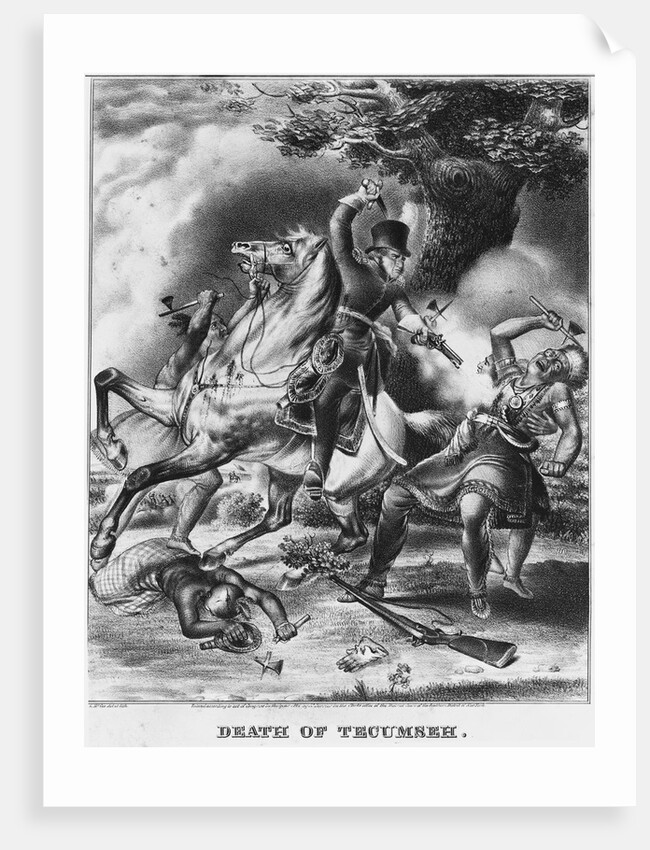 Print Depicting the Death of Tecumseh by Anonymous