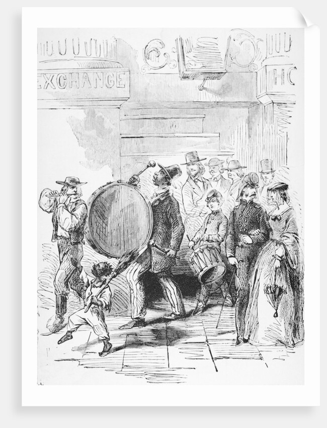 Woodcut of the Confederate Army Recruiting by Anonymous