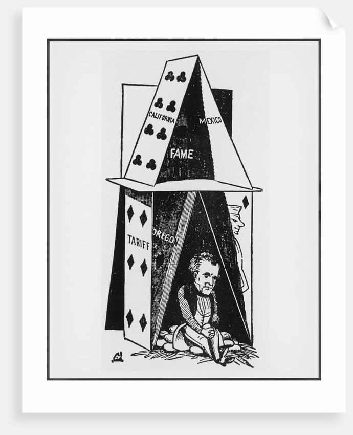This is the House that Polk Built Editorial Cartoon by Anonymous