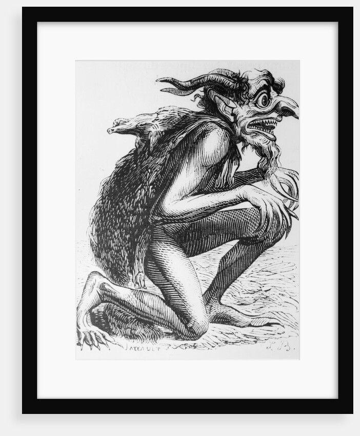Early Illustration of Devil in a Stooping Position by Anonymous