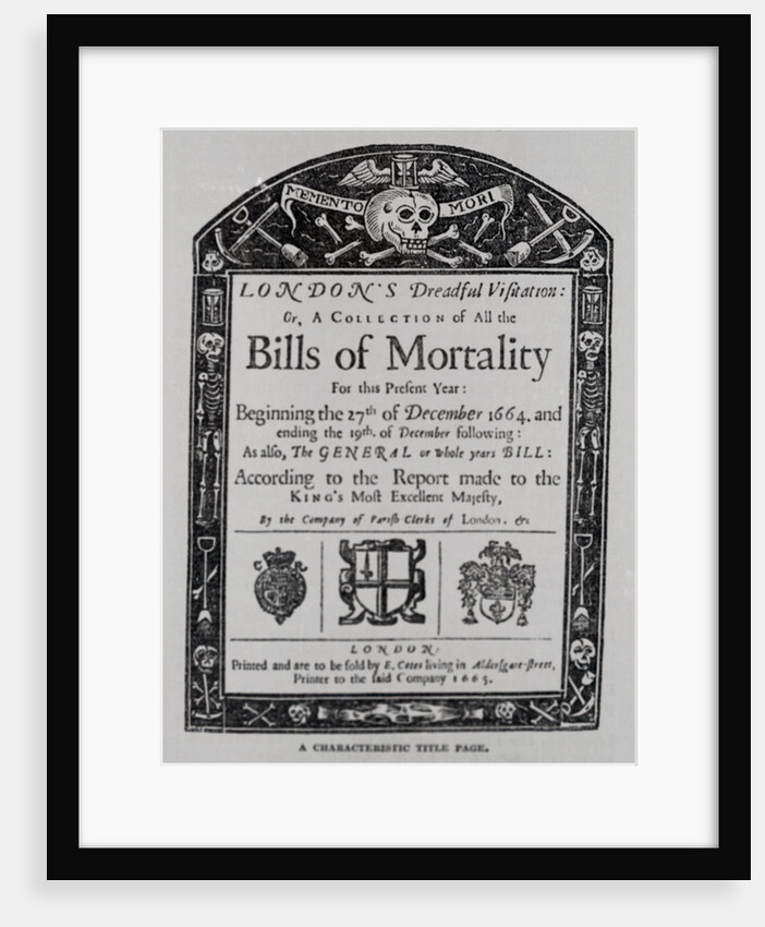 Display of the Bills of Morality Titlepage by Anonymous