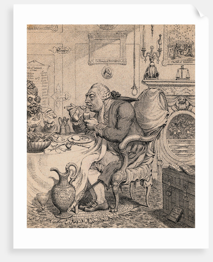 Illustration of King George III Dining with His Queen by Anonymous