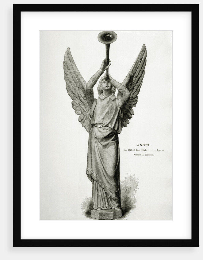 Herald Angel Blowing Trumpet Towards Heaven by Anonymous