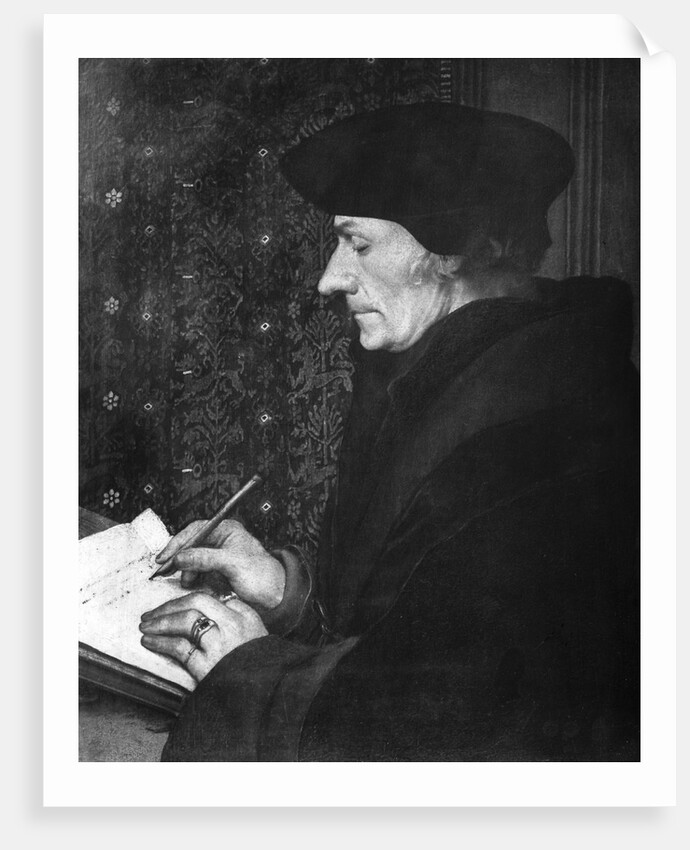 Desidarius Erasmus Writing At Desk by Anonymous
