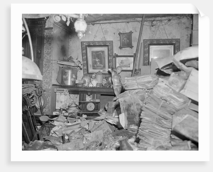 Clutter Filled Room in the Collyer House by Anonymous