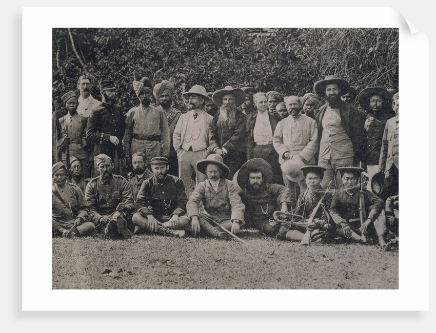 Portrait of Explorers near Angkor Wat, Vietnam, 1868 by Anonymous