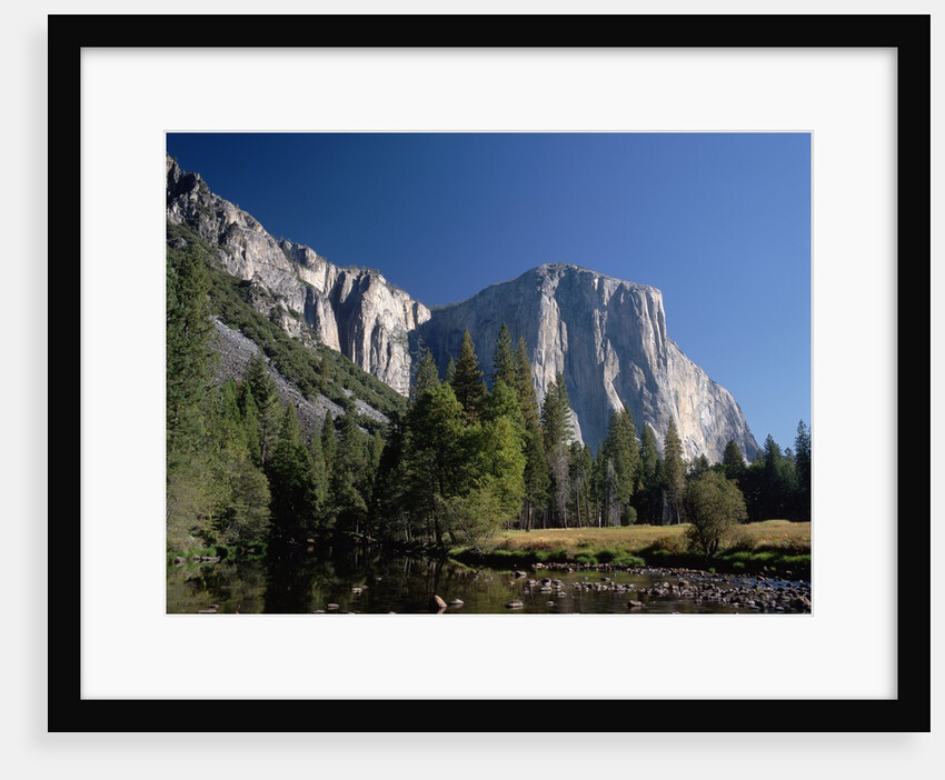 River and Cliffs in the Yosemite National Park by Anonymous