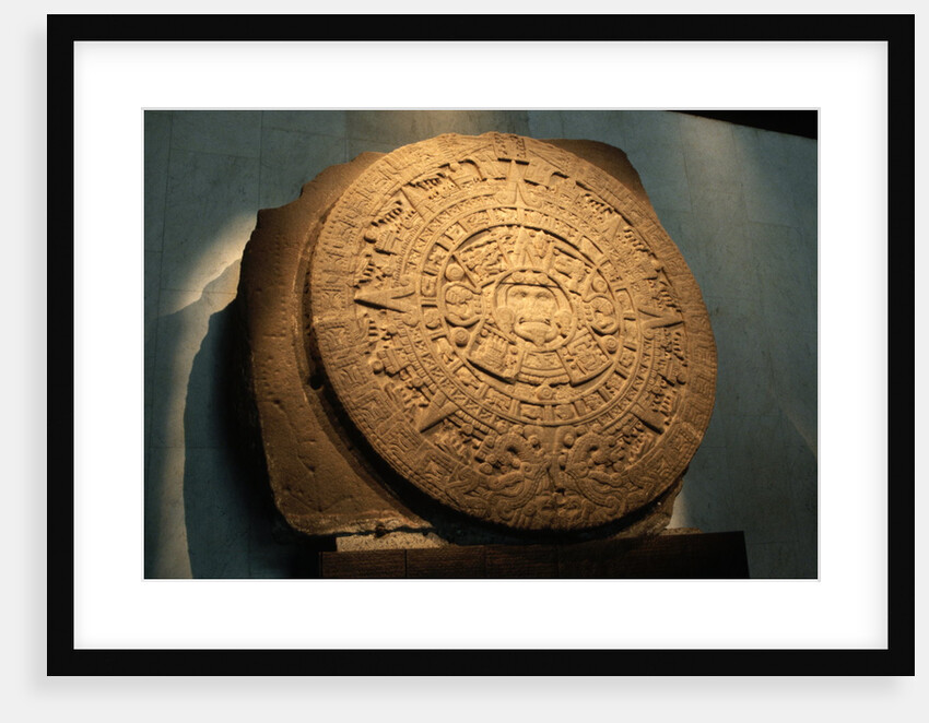 Aztec Carved Calendar Stone by Anonymous