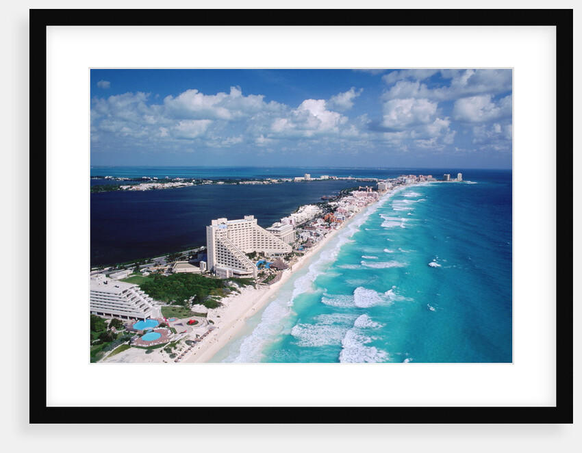 Cancun Beach and Hotels by Anonymous