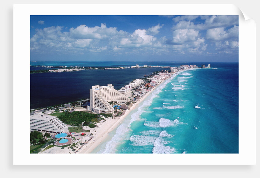 Cancun Beach and Hotels by Corbis