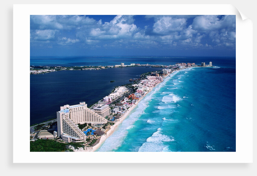 Cancun Beach and Hotels by Anonymous
