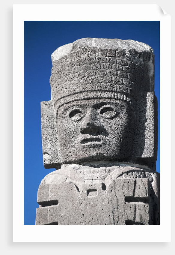 Detail Showing Warrior's Head from Atlantes Statues at the Temple of the Morning Star by Anonymous