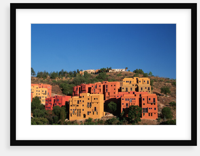 Apartment Houses Stacked on Hillside by Anonymous