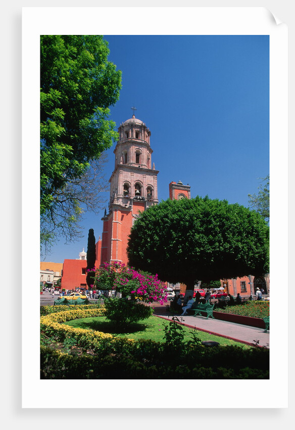Church Beside Plaza Garden by Anonymous