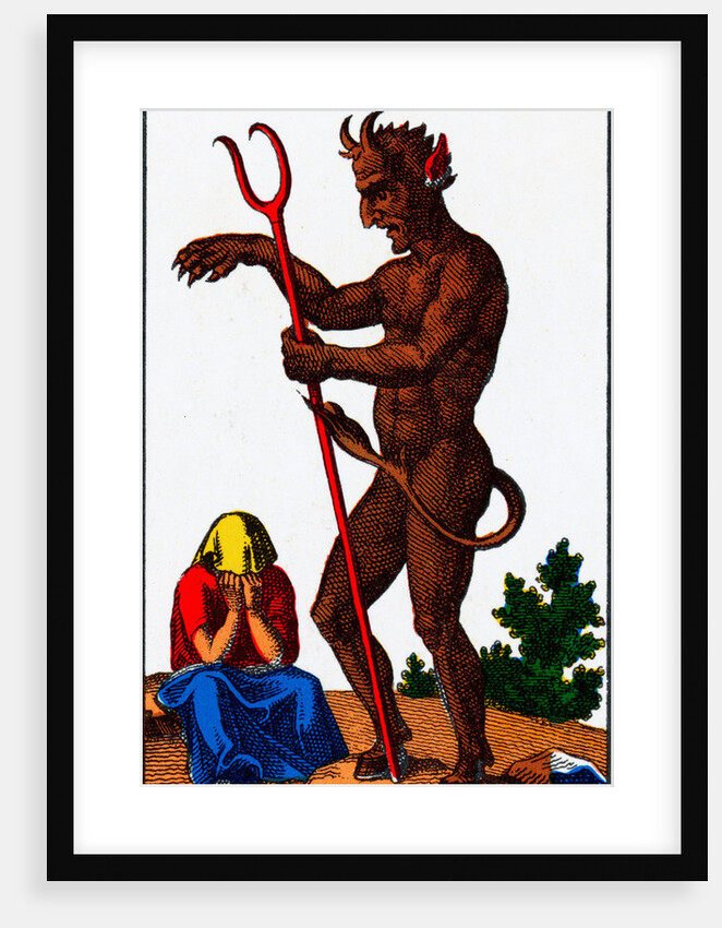 Tarot Card Depicting the Devil by Anonymous
