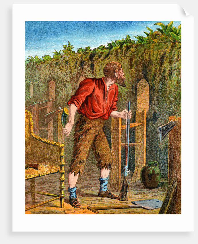 Illustration from Robinson Crusoe by Anonymous