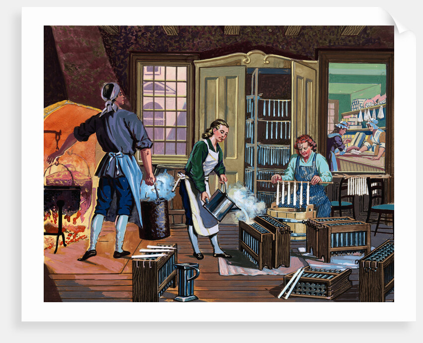 Workers Making Candles by Anonymous