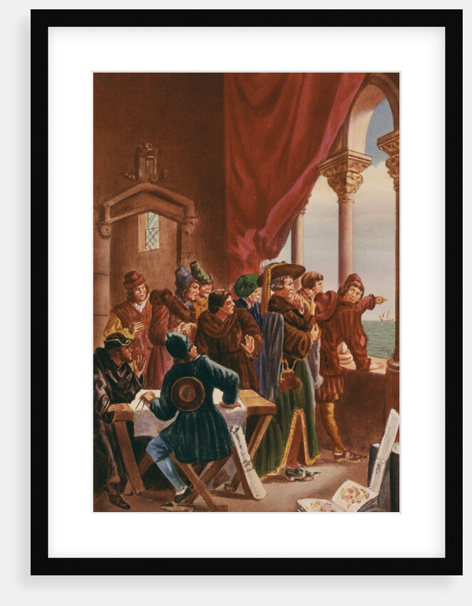 Prince Henry the Navigator and Affiliates Gazing at Window by Anonymous