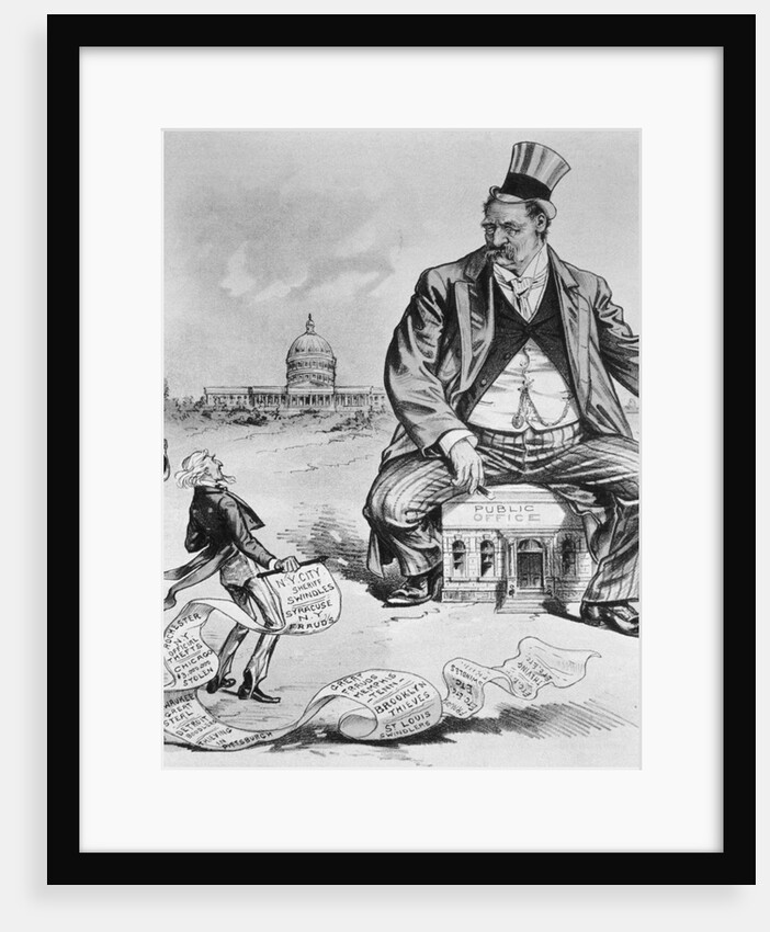 Political Cartoon of Uncle Sam and the Boss Thief by Anonymous
