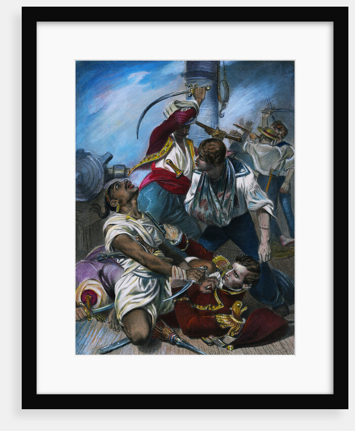 Stephen Decatur Fighting Algerian by Anonymous