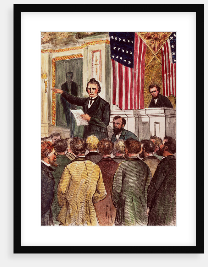 Illustration of Andrew Johnson Impeachment Trial by Anonymous