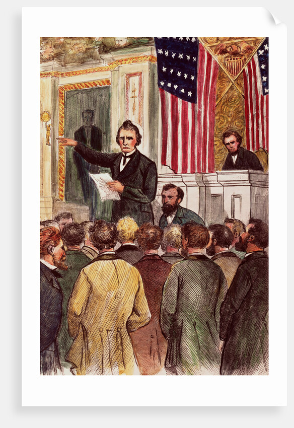 Illustration of Andrew Johnson Impeachment Trial by Anonymous