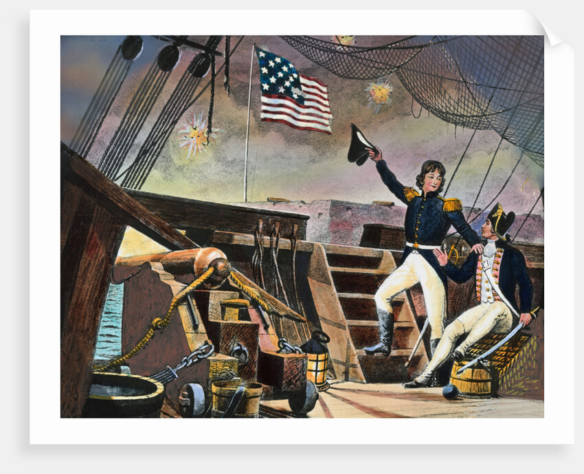 Francis Scott Key Waving Hat by Anonymous