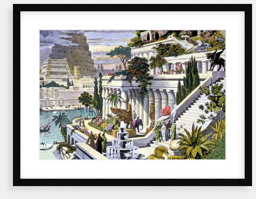 Illustration of the Hanging Gardens of Babylon by Anonymous