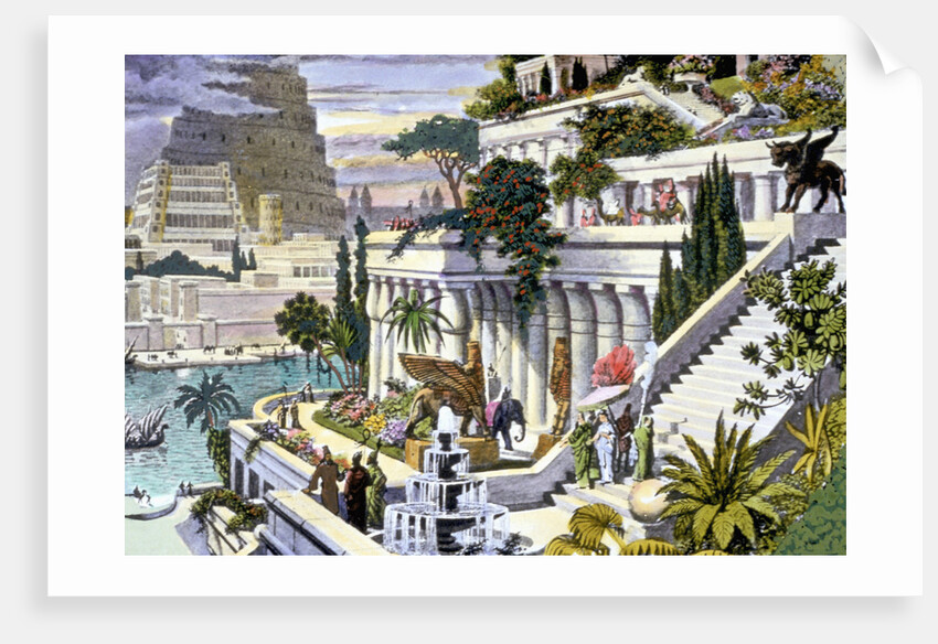 Illustration of the Hanging Gardens of Babylon by Anonymous