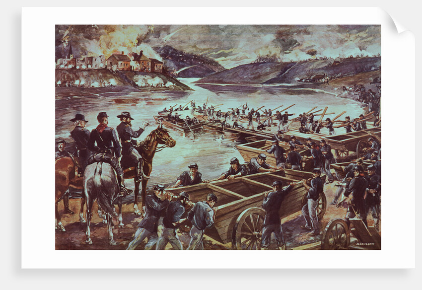 Illustration of the Battle Scene at Fredericksburg by Anonymous