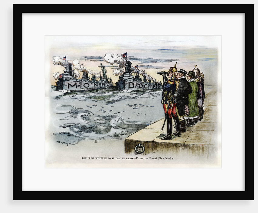 Political Cartoon About Monroe Doctrine by W.A. Rogers