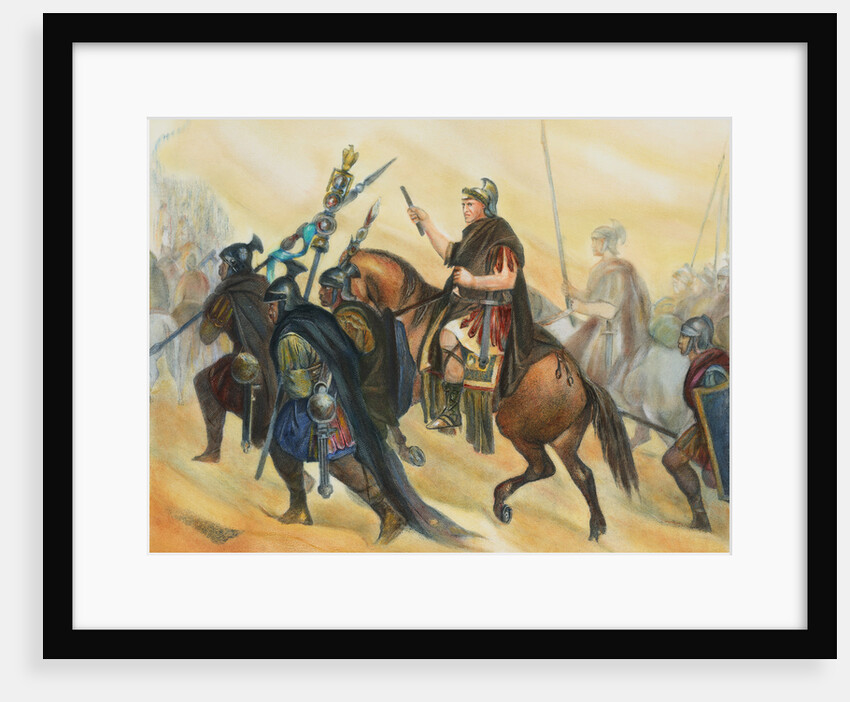 Hannibal and His Men Crossing Terrain for Battle by Anonymous