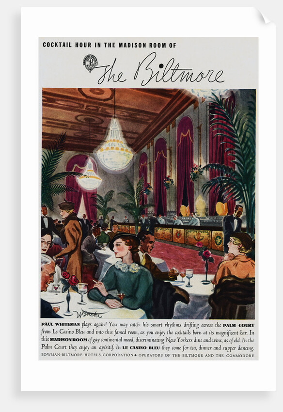 Advertisement for Cocktail Hour at The Biltmore by Anonymous