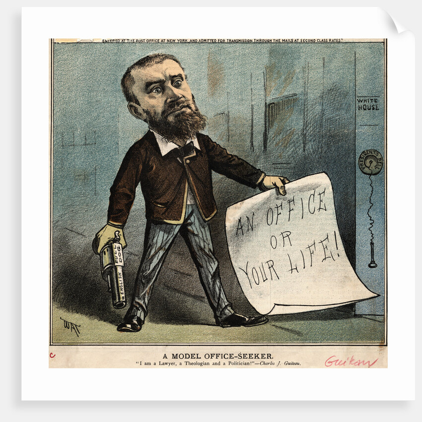 Charles Julius Guiteau Holding a Gun and Paper by Anonymous