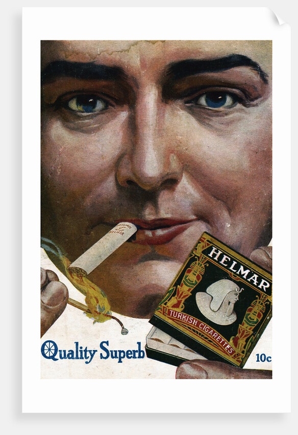 Woman Lighting a Cigarette by Anonymous
