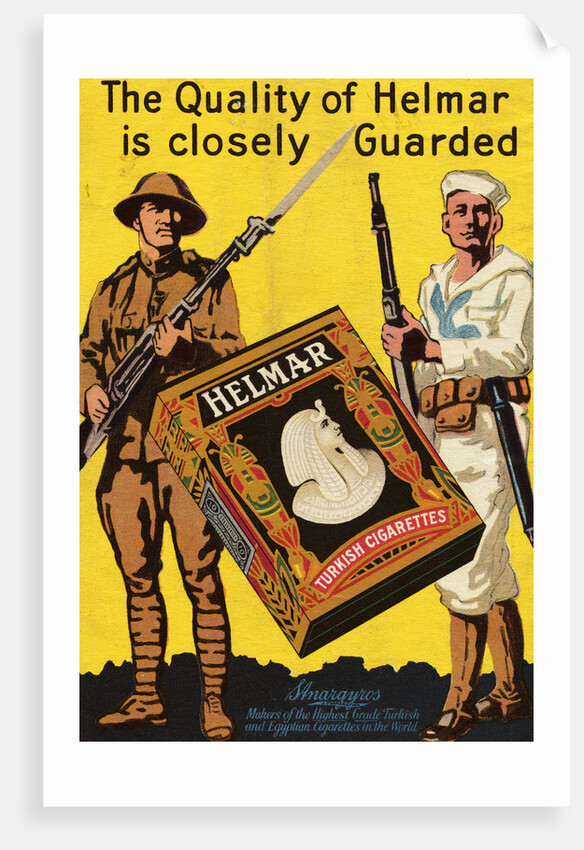Servicemen Advertising Helmar Cigarettes by Anonymous