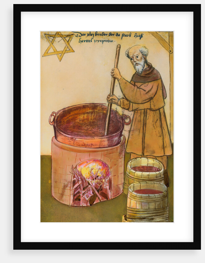 Beer Brewer Stirring His Concoction by Anonymous