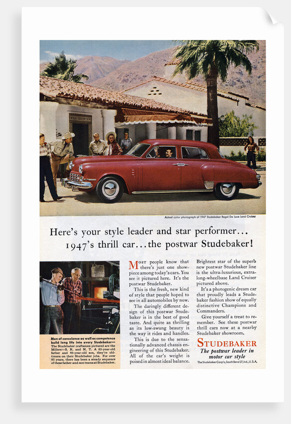Ad for Studemaker Regal Deluxe Land Cruiser by Anonymous