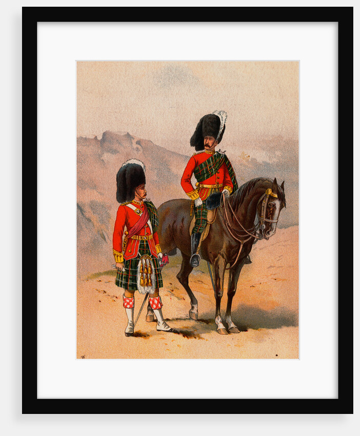 Tartan-Clad Scottish Soldiers by Anonymous