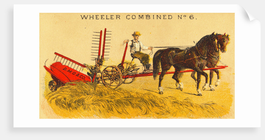 Farmer Driving Mowing Machine by Anonymous