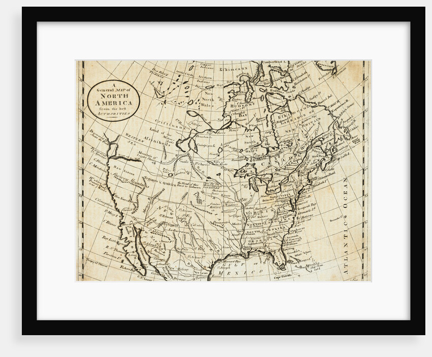 Map of North America by Anonymous